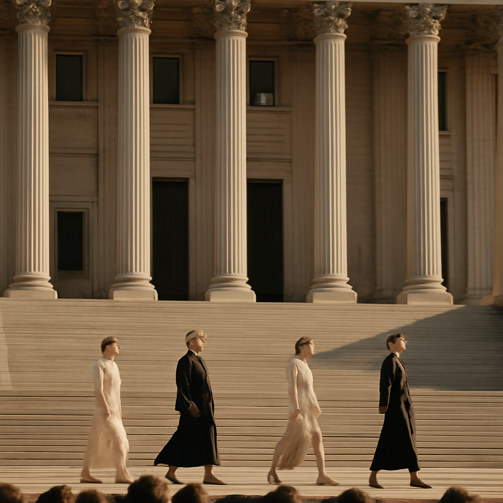 A Runway Set on Borough Hall’s Steps